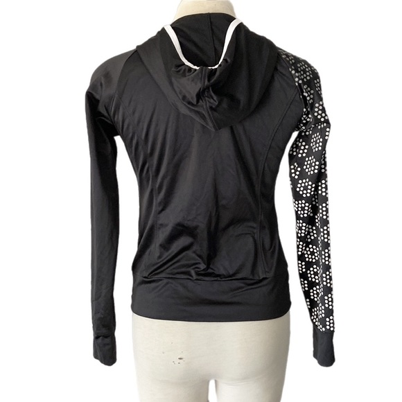 PUMA women’s fitted black white hoodie Zip up - Picture 8 of 15